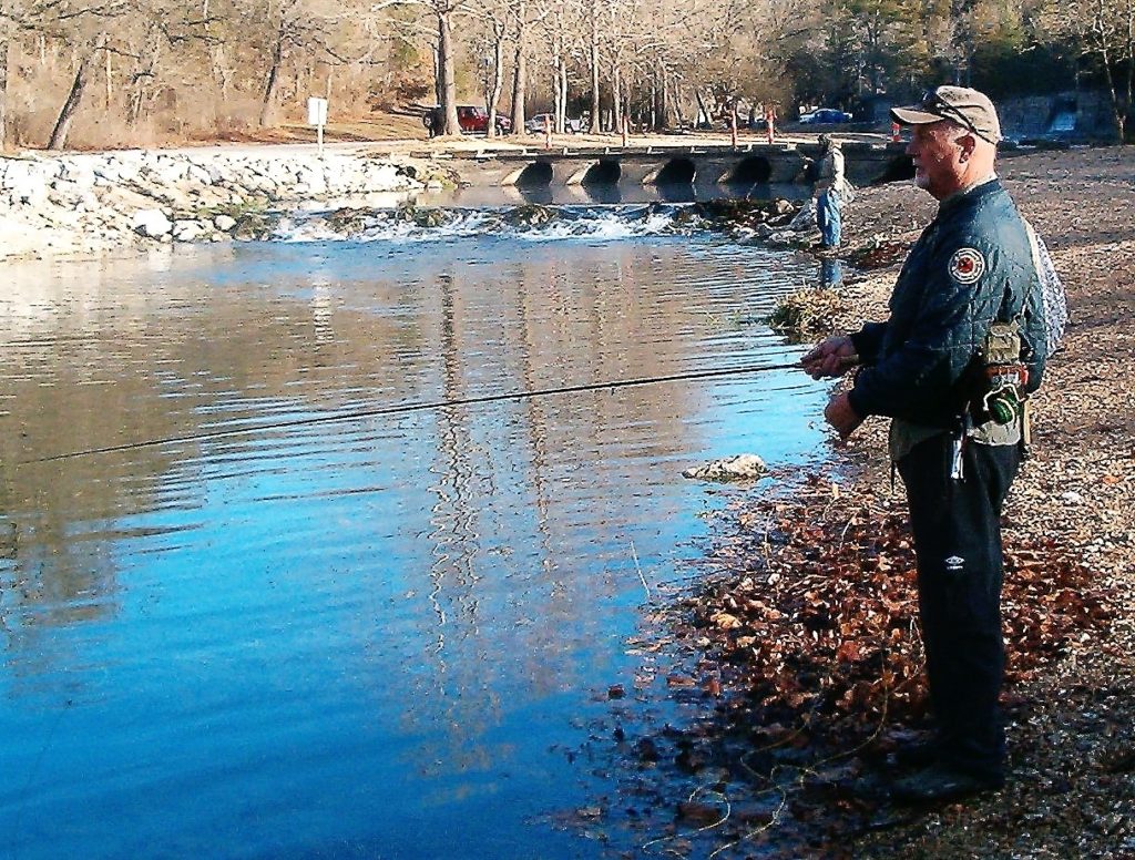 01/21/2017 Roaring River State Park club fishing outing Missouri