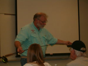 Kim Schultz demonstrating rods