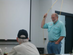 Kim Schultz demonstrating casting technique