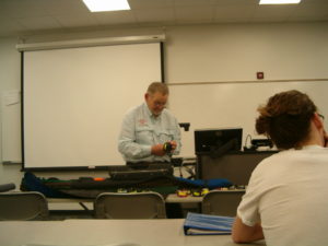 Ralph Eicholtz demonstrating reels