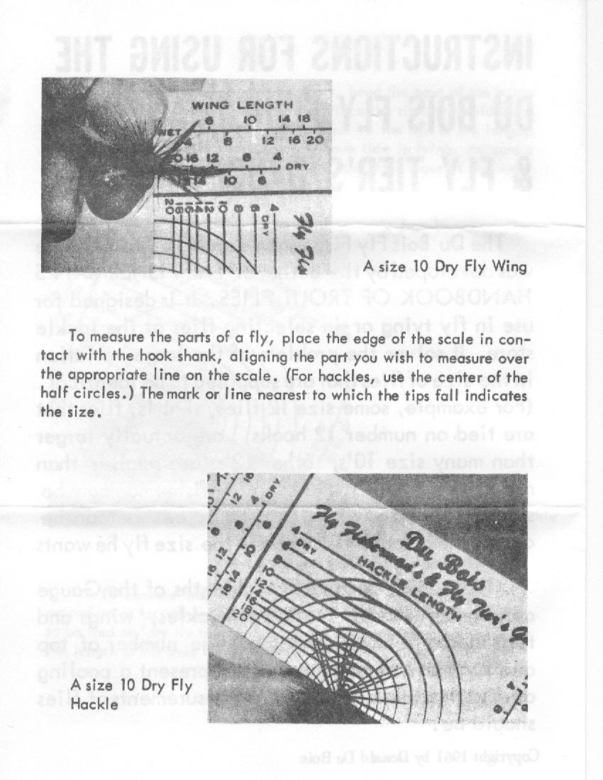 Du Bois Fly Fiherman's & Fly Tier's Gauge - Missouri Trout