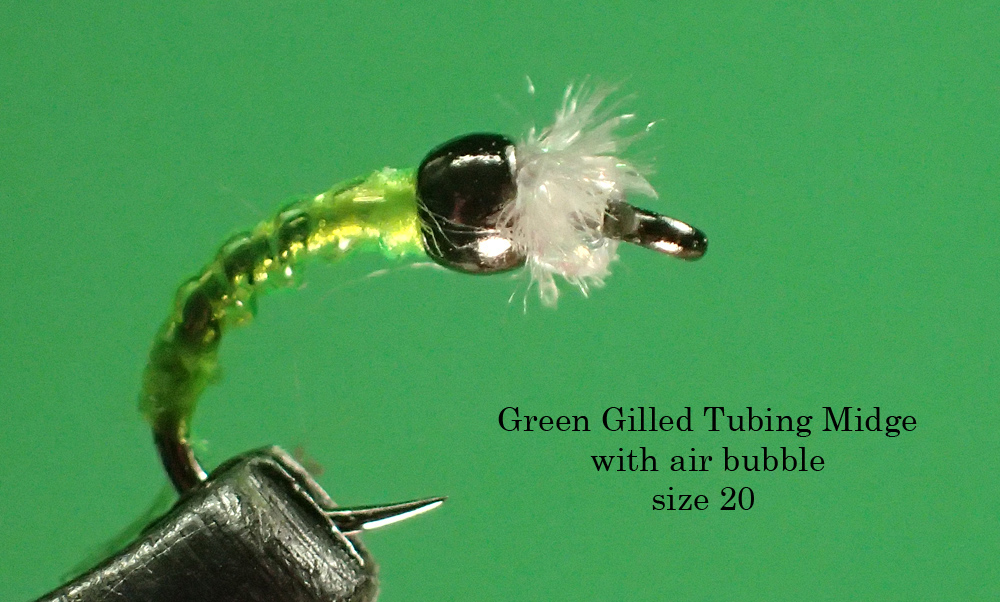 Green Gilled Tubing Midge (with air bubble) - Missouri Trout